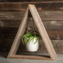 Hanging Spider Plant - Wood Frame -Macys Shop v2546 4